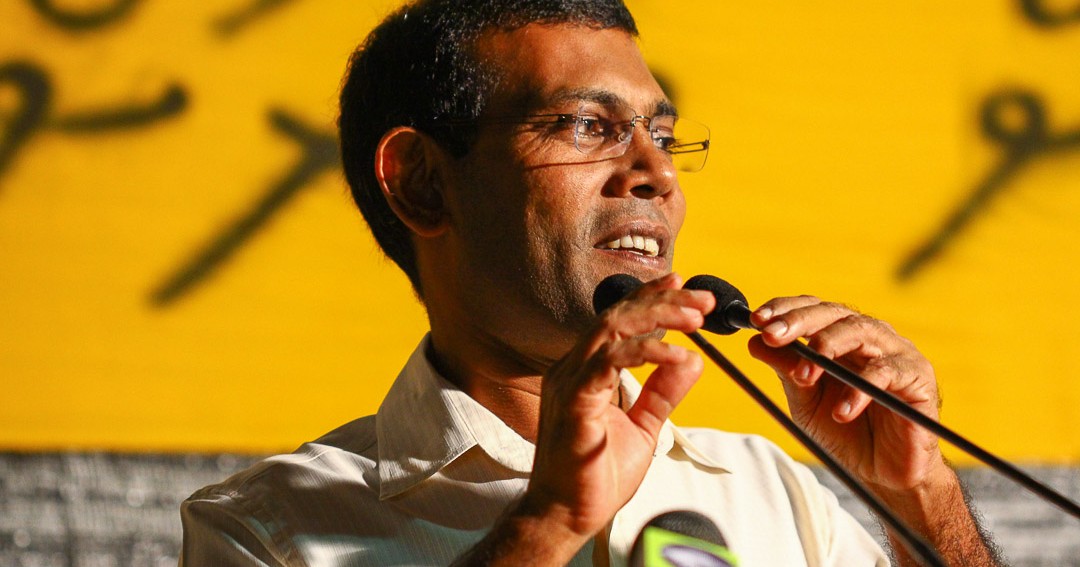 Raees Nasheed siyaasee maidhaanun dhurahjehi vadaigenfi